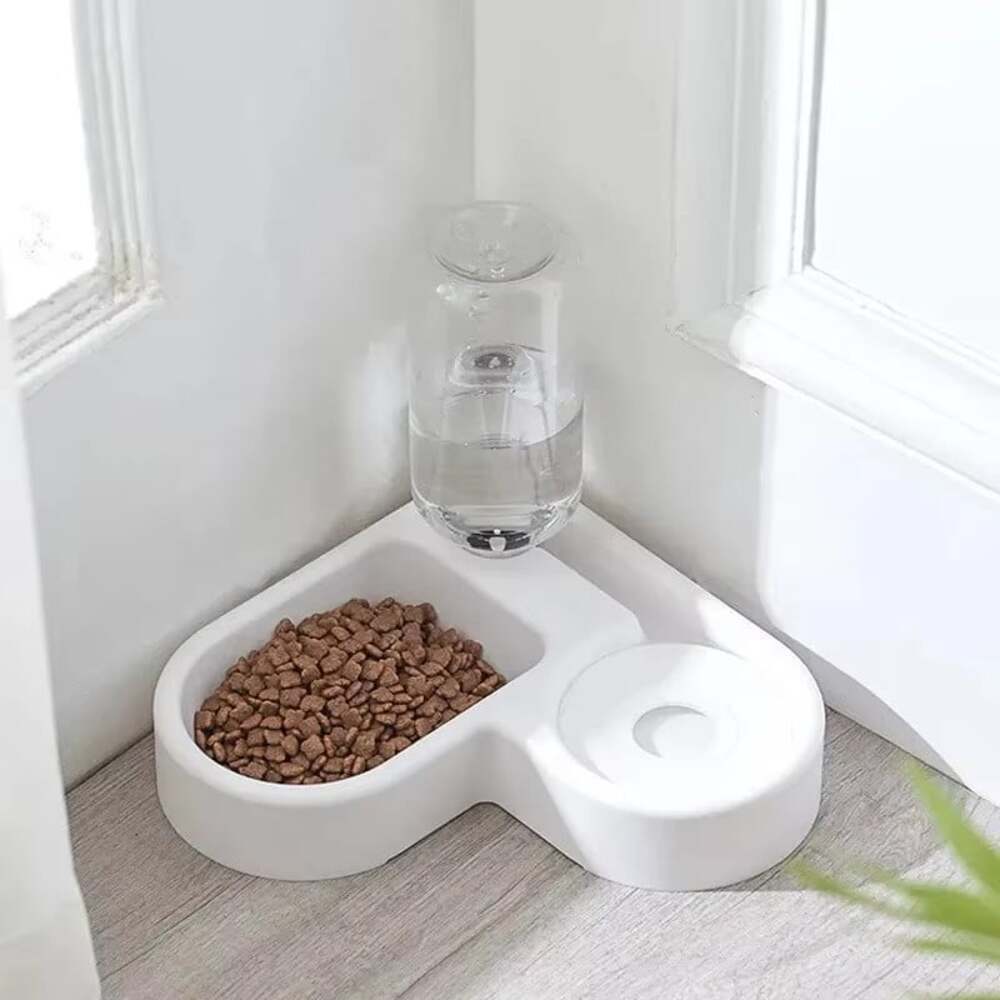 Automatic Drinking Love Pet Bowl Moisture-Proof Cat Bowl Dog Basin Dual-Use Mult
